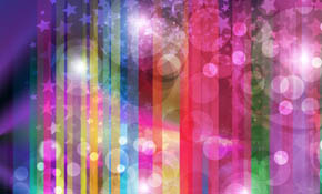 Abstract Glowing rainbow free vecto